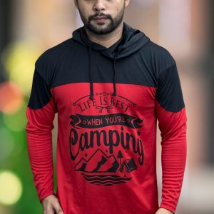 Hoodie t-shirt P1 (Red & Blue)