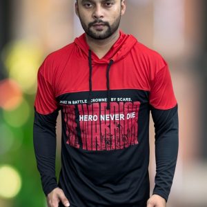 Hoodie t-shirt P1 (Black & Blue)