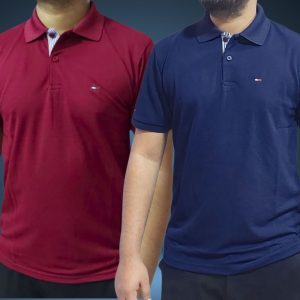 Tommy polo - Maroon & Navy