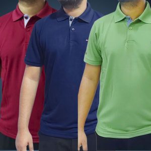 Tommy polo - Maroon, Navy & Lime
