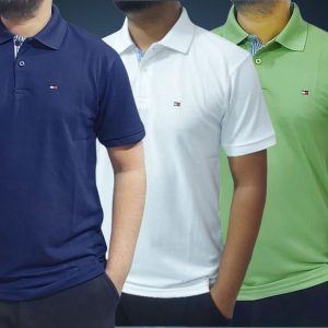 Tommy polo - Navy, White & Lime