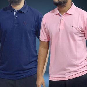 Tommy polo - Navy & Pink