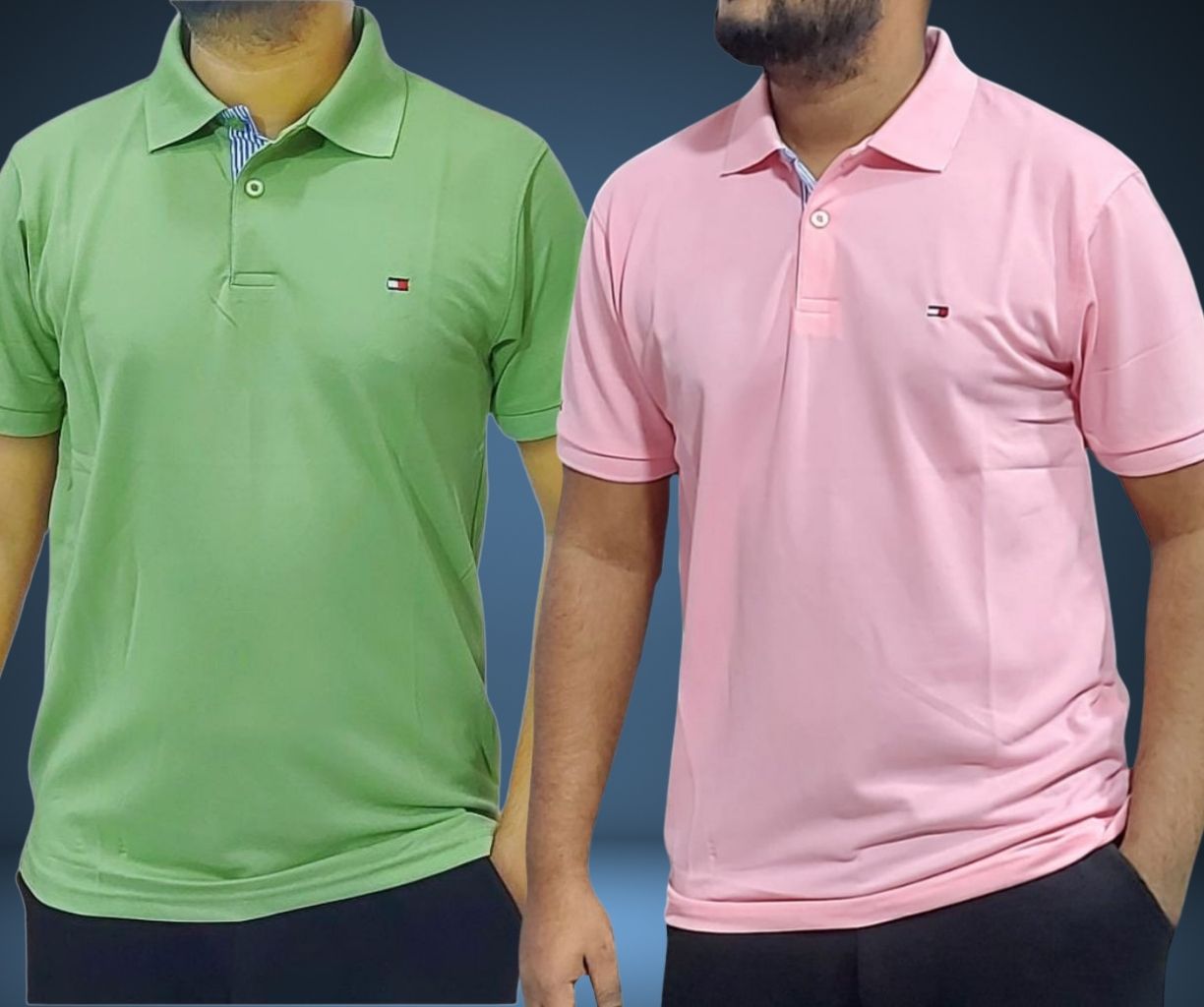 Tommy polo - Pink & Lime