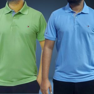 Tommy polo - Sky & Lime